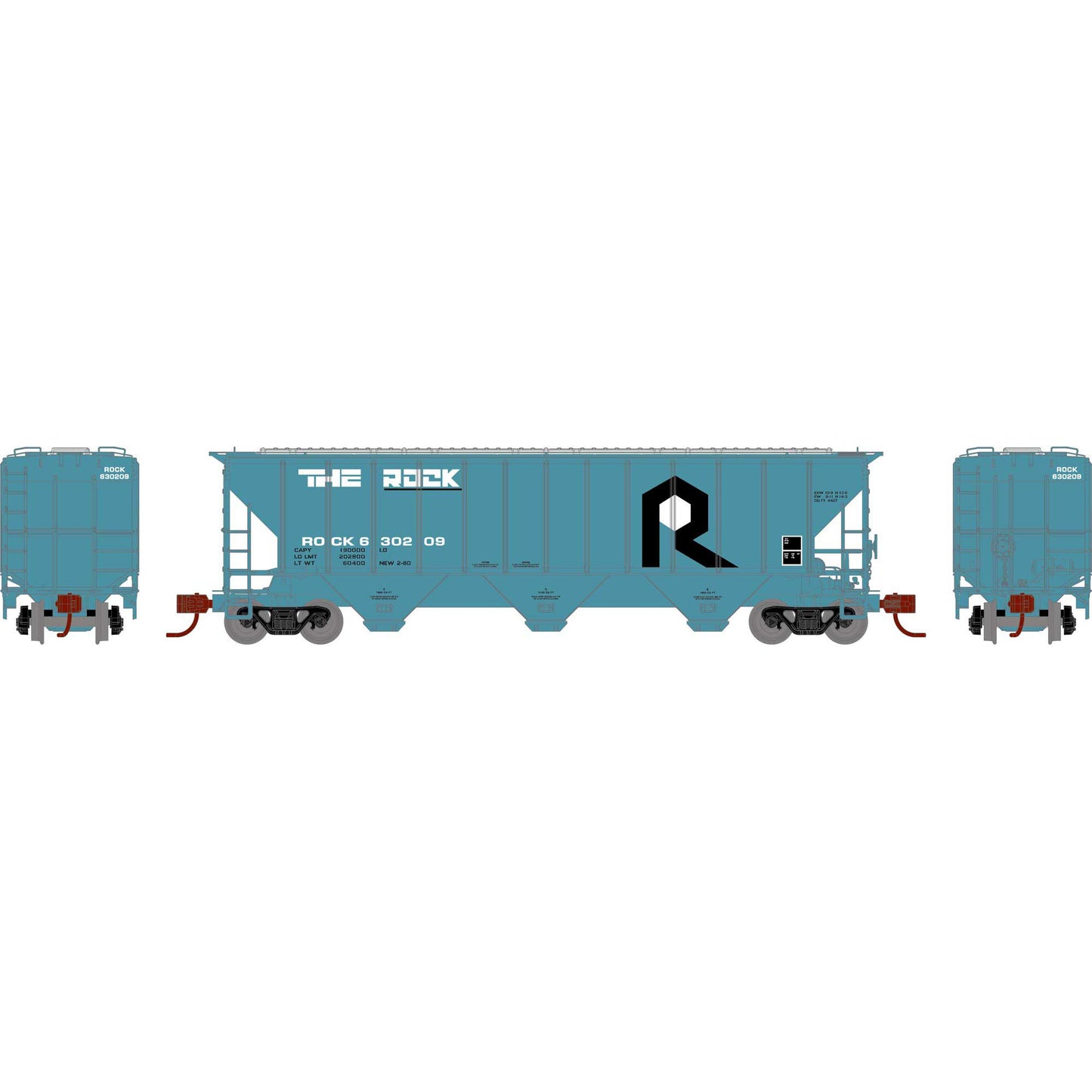Athearn 27416 N The Rock PS 4427 3-Bay Covered Hopper # 630209