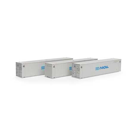 Athearn 28038 HO NOL 45' Container Ready-To-Run #1 (Set of 3)