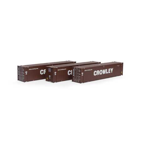 Athearn 28040 HO Crowley 45' Container Ready-To-Run #1 (Set of 3)