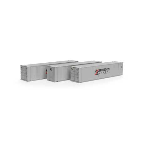 Athearn 28047 HO Horizon Lines 45' Container Ready-To-Run #2 (Set of 3)
