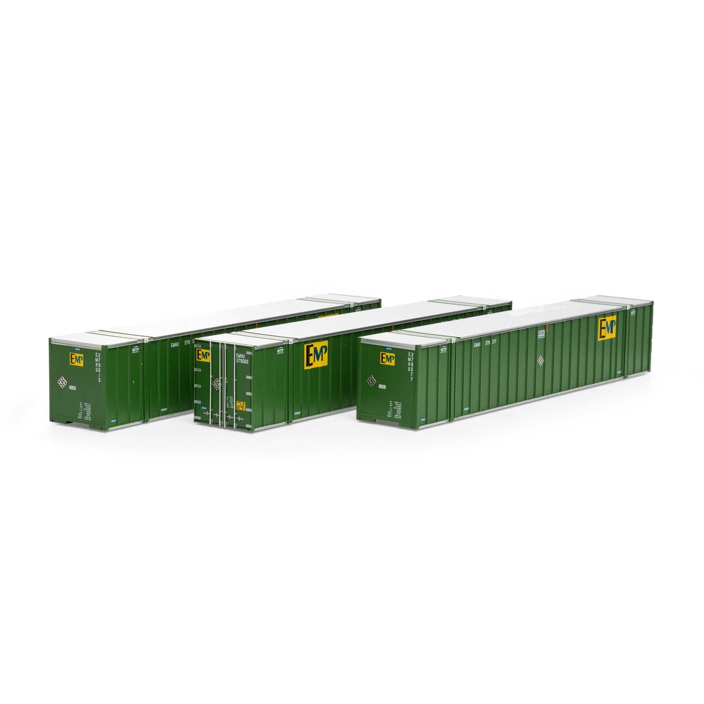 Athearn 40126 HO EMP RTR 53' Stoughton Containers #1 (Set of 3)