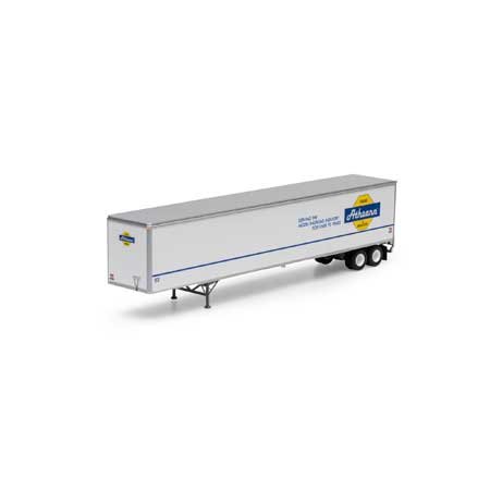 Athearn 72801 HO White Athearn 53' Wabash Plate Trailer - RTR