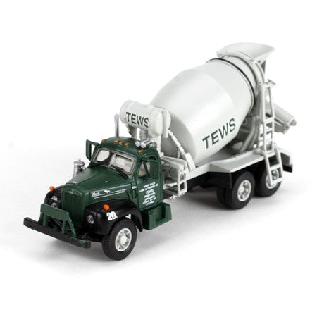 Athearn 93165 HO Mack B Cement Truck Green Cab