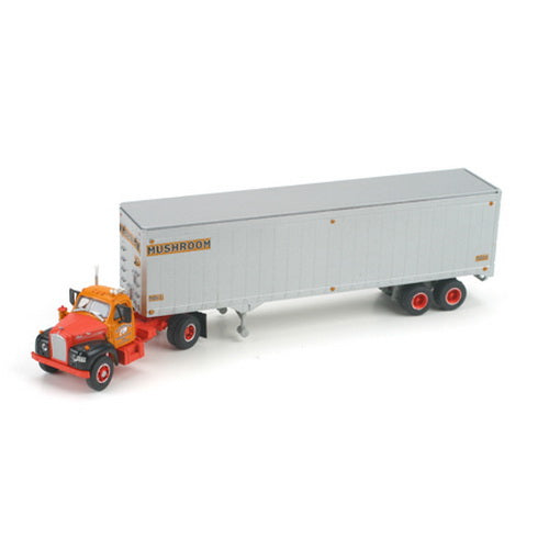 Athearn 93193 HO Mushroom Mack B Tractor w/40' Trailer - RTR