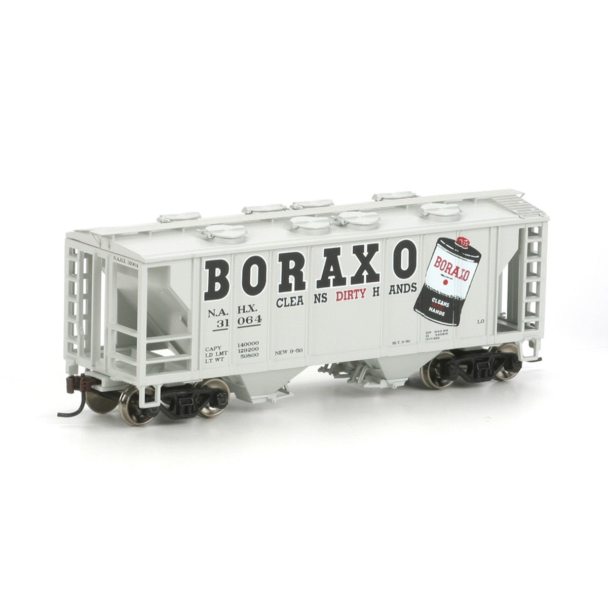 Athearn 94396 HO US Boraxo PS 2003 Covered Hopper #31064