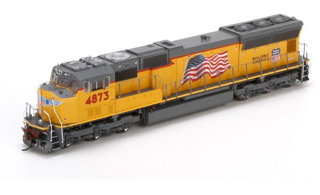Athearn G69362 HO UP/Yellow/Frame/Stripe SD70M Diesel Loco w/DCC & Sound #4331