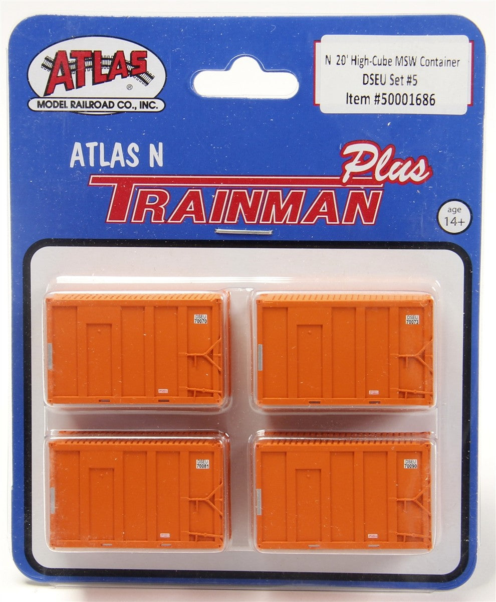 Atlas 50001687 N DSEU Set #5 20 ft High Cube MSW Trash Container (Pack of 4)