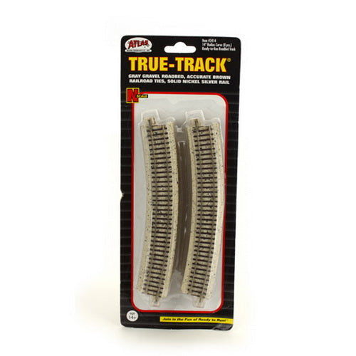 Atlas 2414 N Code 65 14" Radius 22.5° Curved True-Track (Pack of 8)