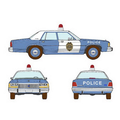 Atlas 99087200 HO Police 1970 Ford Custom
