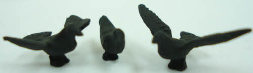 Arttista 1239 O Scale Pewter Crows Hand Painted (Set of 3)