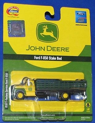 Athearn 81077 1:87 Factory Service Ford F-850 RTR Stake Bed Truck John Deere