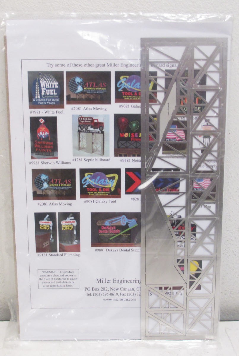 Miller Engineering 4281 HO/O Pennsylvania with Keystone Animated Neon Billboard