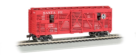 Bachmann 19705 HO Santa Fe 40' Animated Stock Car w/Cows #94136