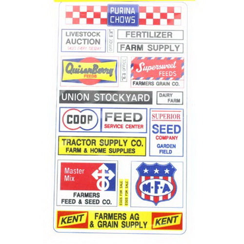 Blair Line 157 HO Feed & Seed Store Signs