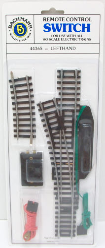 Bachmann 44365 HO Steel Left Hand Remote Switch Turnout