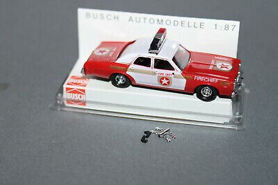 Busch 46602 HO Scale White & Red Dodge Monaco Fire Chief Fire Department Car