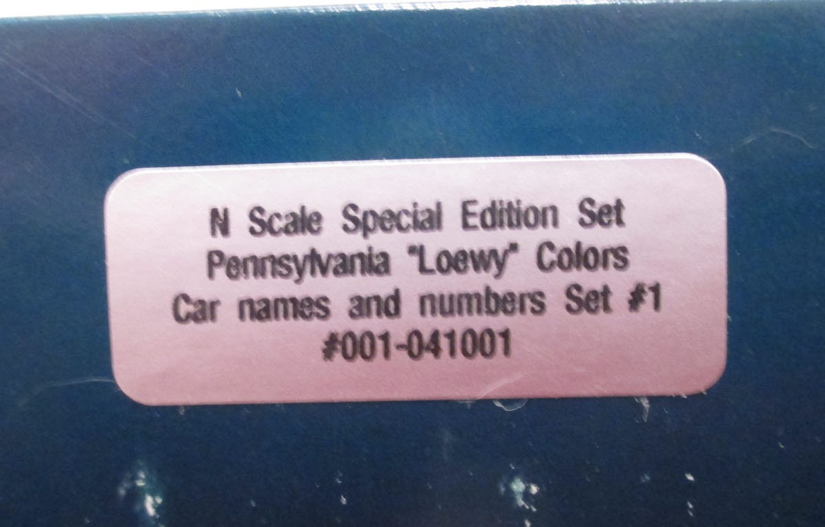 Con-Cor 41001 PRR N Gauge Passenger Car Set