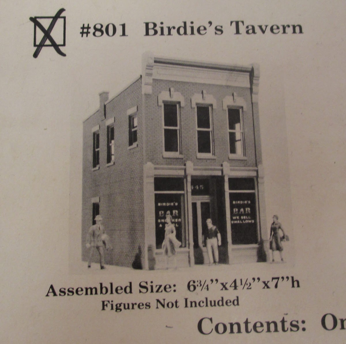 DPM 80100 O Scale Birdie's Tavern Building Kit