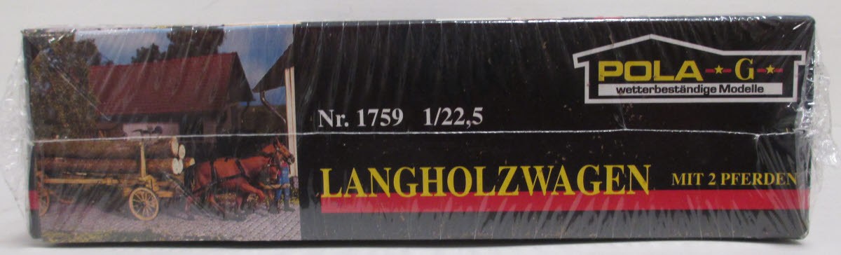 Pola 1759 1:24 Logging Wagon w/Horses