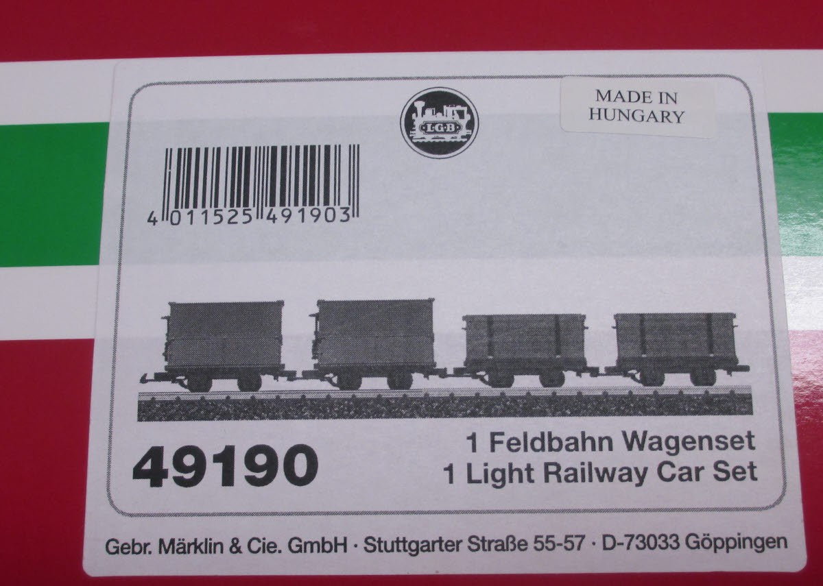 LGB 49190 G Light Railway 4-Car Set - Ready to Run