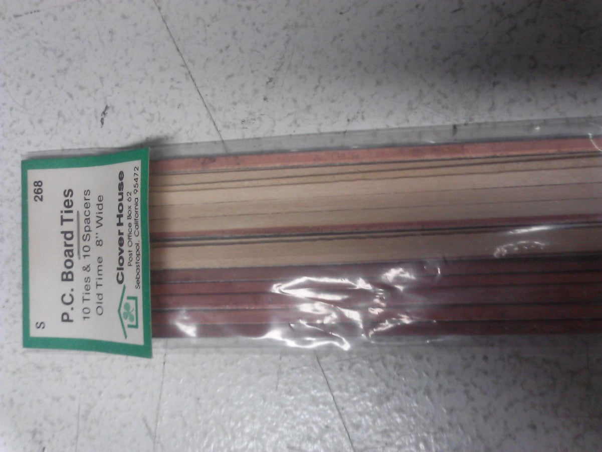Clover House 268 S Gauge P.C. Board Ties