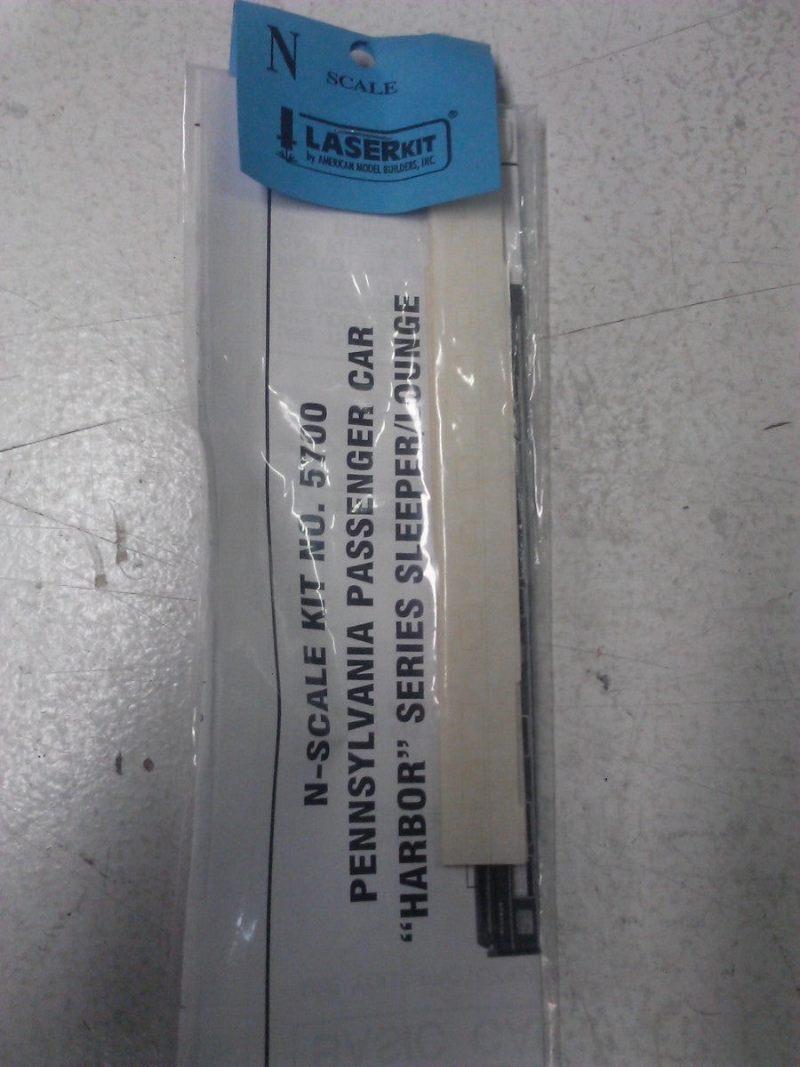 American Model Builders 5700 Laser Art PRR Pass Car Sleeper/Lounge N Scale Kit