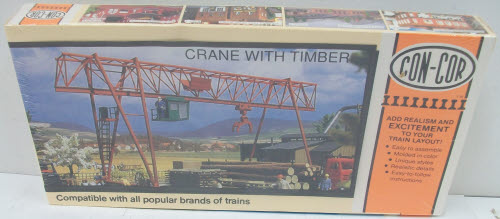 Con-Cor 9041 HO Scale Crane W/ Timber Building Kit