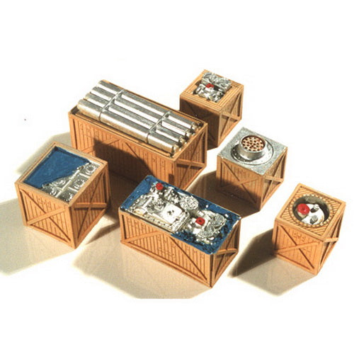 Chooch Enterprises 7251 HO Open Crates/Machinery Load 6-Piece Set