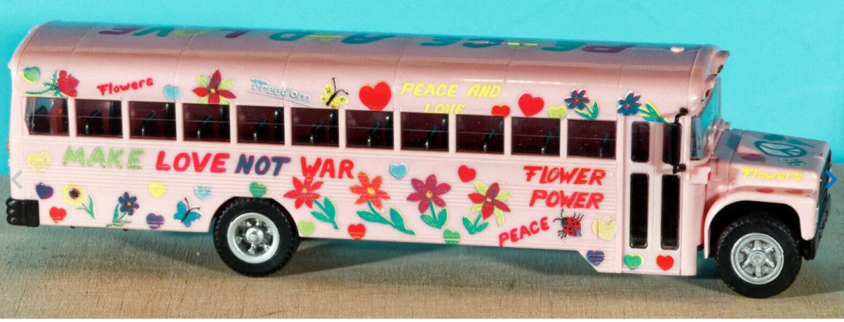 Herpa 141376 HO "Peace and Love" U.S. School Bus