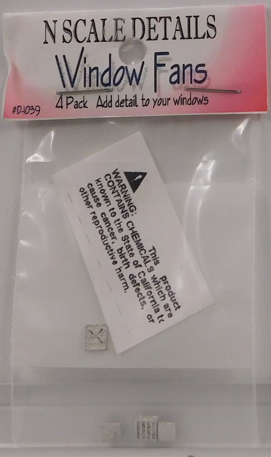 Model Tech Studios D-1039 N Window Fans (Pack of 4)