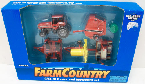 Ertl 271 Farm Country Case IH Tractor & Implement Set Die Cast Metal