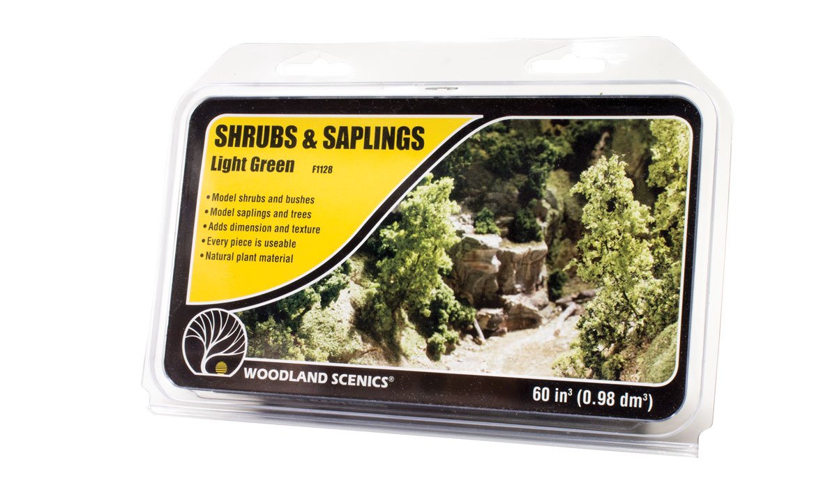 Woodland Scenics F1128 Shrubs and Saplings Light Green 60 in3