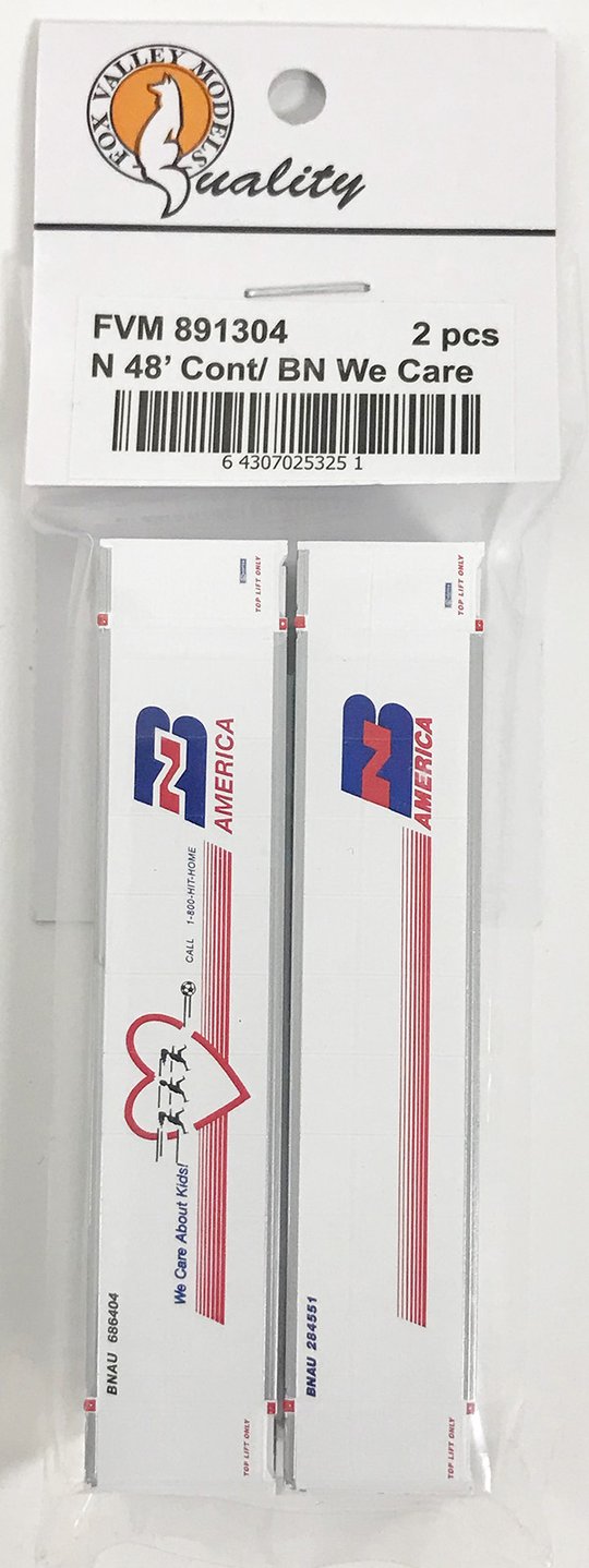 Fox Valley Models FVM891304 N BN We Care 48' Smooth Container (Pack of 2)