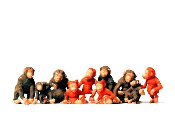Merten 2549 Monkeys, Apes & Orangutan Figures (Set of 10)
