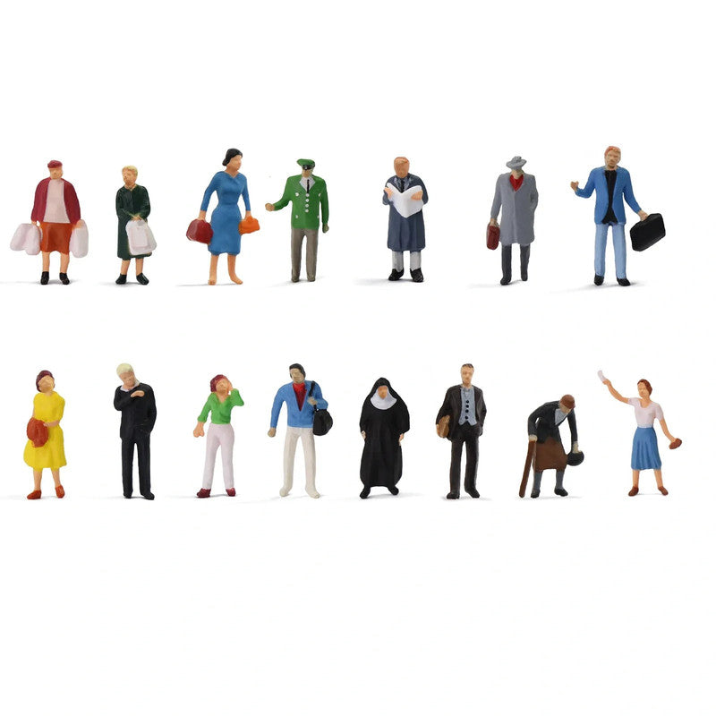 Rock Island Hobby 062102 HO Painted Standing People (Set of 15)