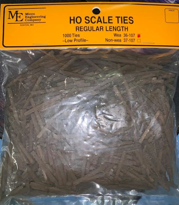 Micro Engineering 36-107 HO Regular Length Low Profile Ties (Pack of 1,000)