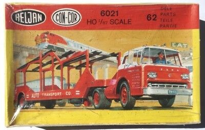 Con-Cor 6021 HO Heljan Ford Auto Transport Truck Plastic Model Kit
