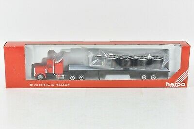 Herpa 6195 1:87 Peterbilt Flatbed Wire Spools Carrier