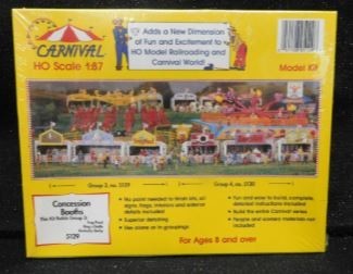 IHC 5129 HO Concession Booth Frog Pond/Ring a Bottle/Kentucky Derby Group 3 Kit