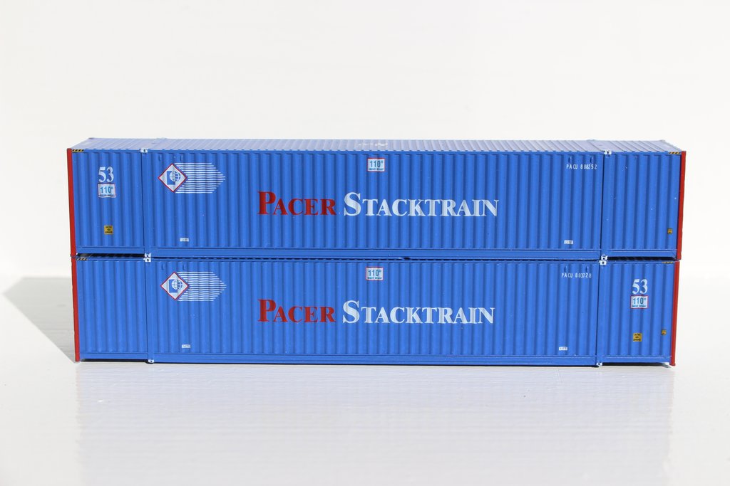 JTC Model Trains 535011 N PACER 53' High Cube 6-42-6 Corrugated Side Containers