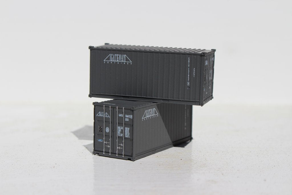JTC Model Trains 205321 N Gateway 20' Standard Height Corrugated-Side Container