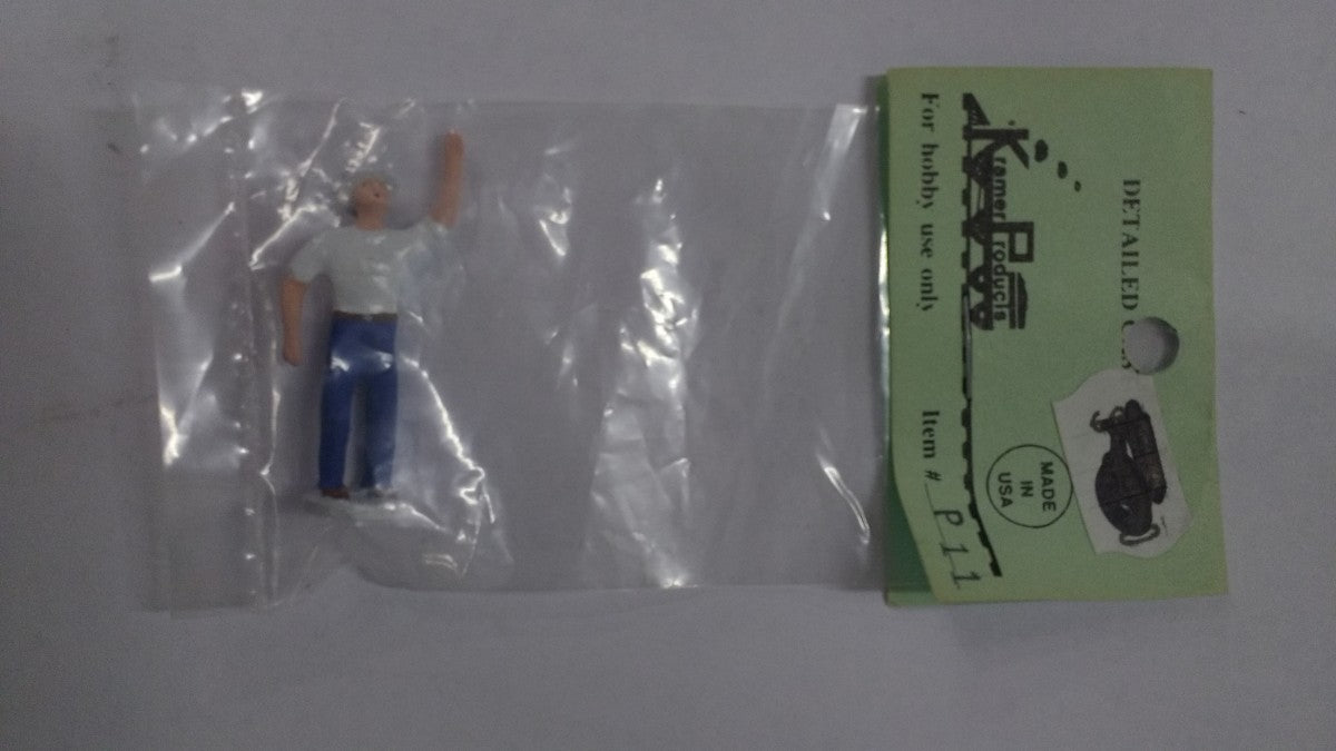 Kramer P11 Detailed Metal Waving Male Figure