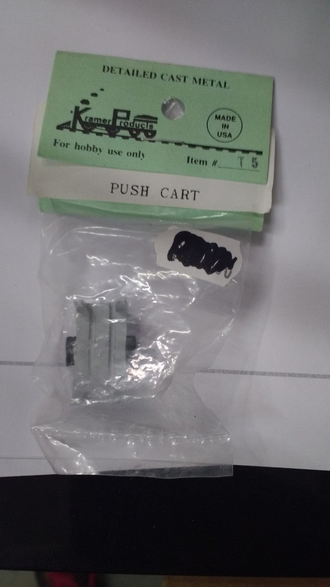 Kramer T5 HO Detailed Cast Metal Push Cart