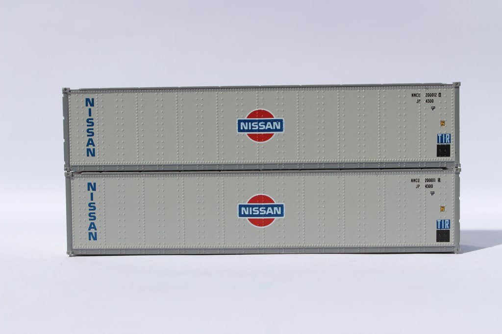 JTC Model Trains 405660 N Nissan 40' Std Smooth-Side Container (Pack of 2)