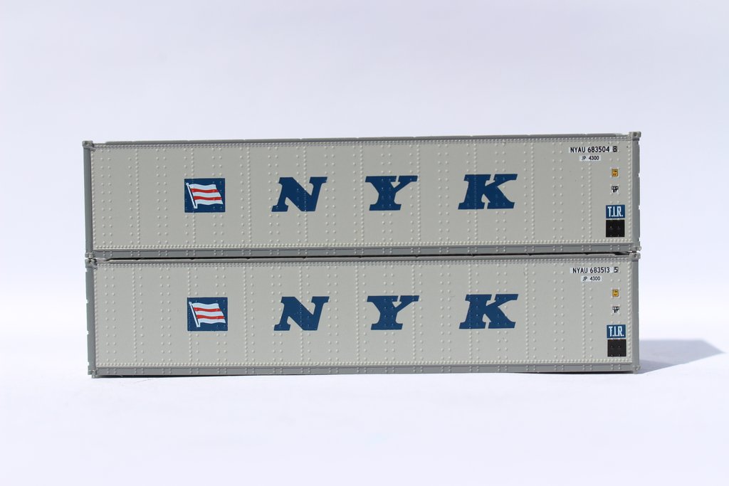JTC Model Trains 405656 N NYK 40' Std Height Smooth-Side Container (Pack of 2)
