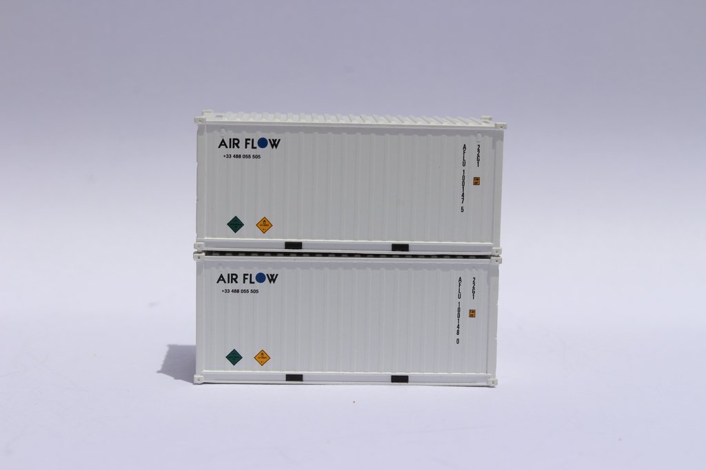 JTC Model Trains 205357 N Air Flow 20' Standard Height Container (Pack of 2)