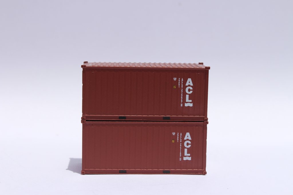 JTC Model Trains 205318 N ACL 20' Standard Height Container (Pack of 2)