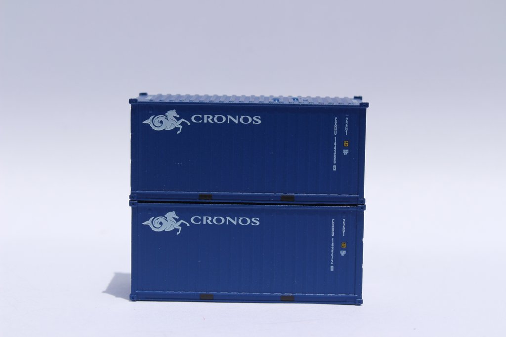 JTC Model Trains 205316 N Cronos 20' Standard Height Container (Pack of 2)