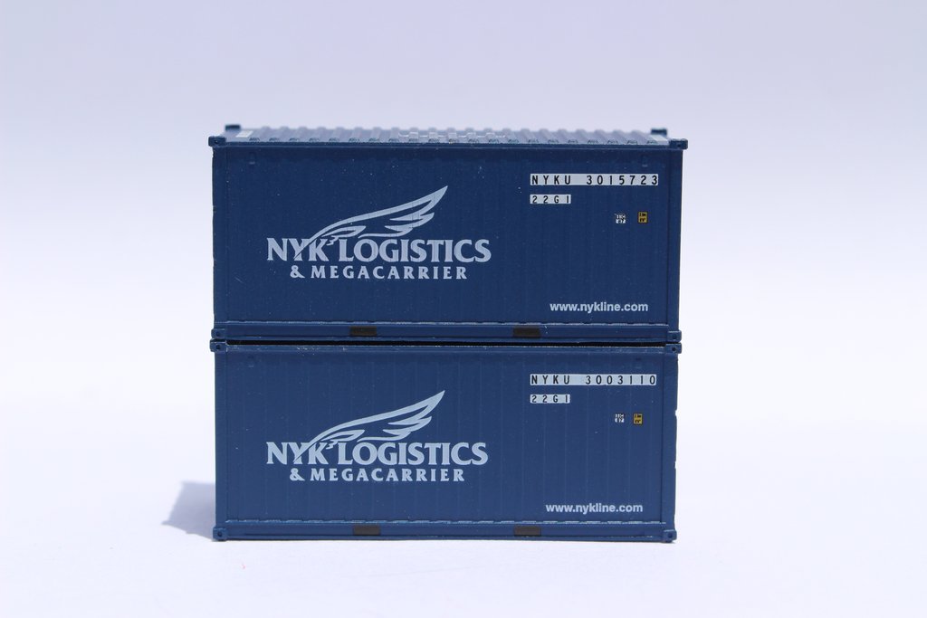 JTC Model Trains 205314 N NYK 20'' Standard Height Container (Pack of 2)