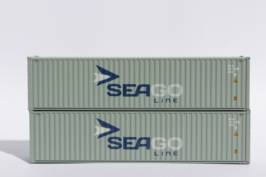 JTC Model Trains 405057 N Seago Line 40' High Cube Container (Pack of 2)
